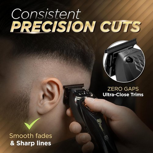 Fagaci Professional Zero Gapped Trimmer - Cordless Beard Trimmer with High Torque Motor | DLC Blades