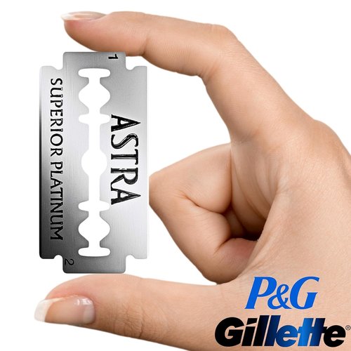 Astra Platinum Safety Razor Blades - 50 Premium Double Edge Blades for a Smooth Shave
