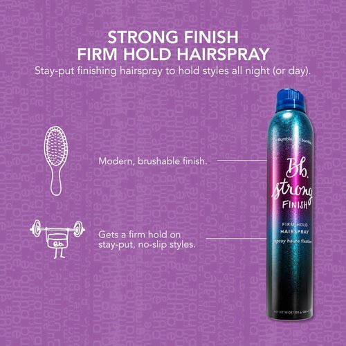Bumble and bumble. Strong Finish Firm Hold Hairspray - Long-Lasting Hold + Brushable Finish | 10 Ounce