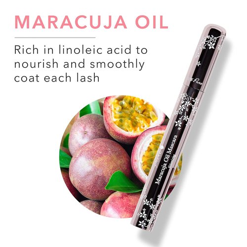100% PURE Maracuja Oil Mascara - Dramatic Volume & Length, No Clumping | Vegan Blackberry - 0.35 oz