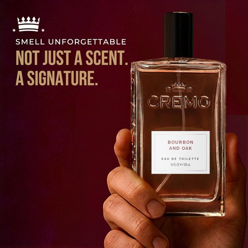 Cremo Cologne For Men - Bourbon & Oak Fragrance Spray, Sophisticated Distiller's Blend, 3.4 Fl Oz