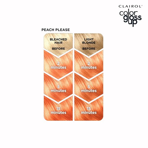 Clairol Color Gloss Up Temporary Hair Dye - Peach Please Shade | Single Pack for Vibrant Color