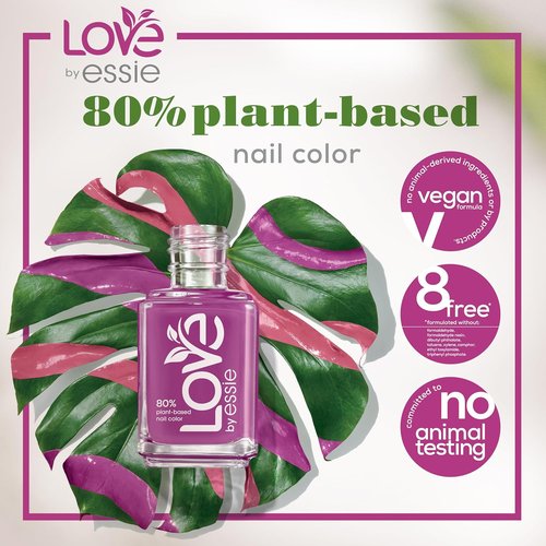 Essie LOVE Nail Polish - 80% Plant-Based, Vegan Formula in Wine Red | Salon-Quality 0.46 Fl Oz