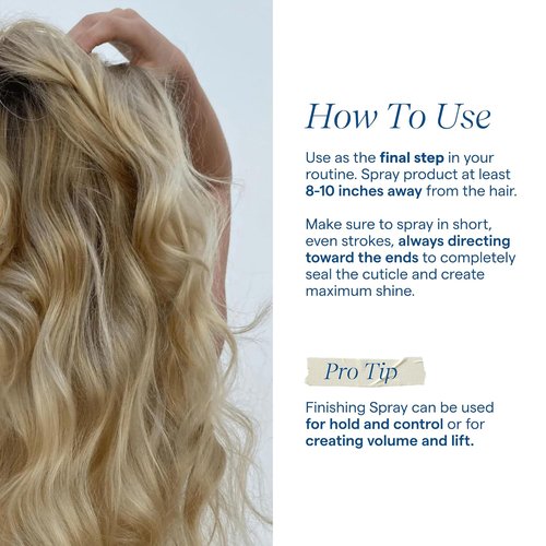 Aquage Finishing Hair Spray for Women & Men - Volumizing + Flexible Holding Spray for Shine and Long Lasting Style - Professional Hair Styling Products (6 oz)