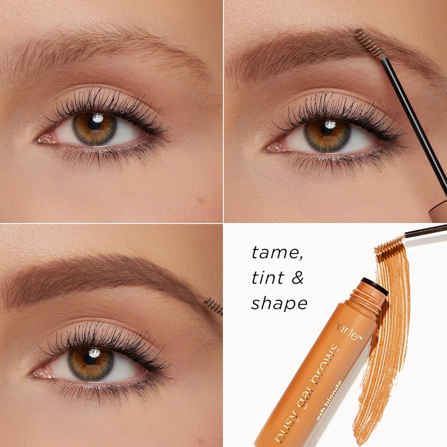 Tarte Busy Gal Tinted Brow Gel - 3-in-1 Waterproof Formula to Shape, Nourish & Set Brows | Vegan & Cruelty-Free