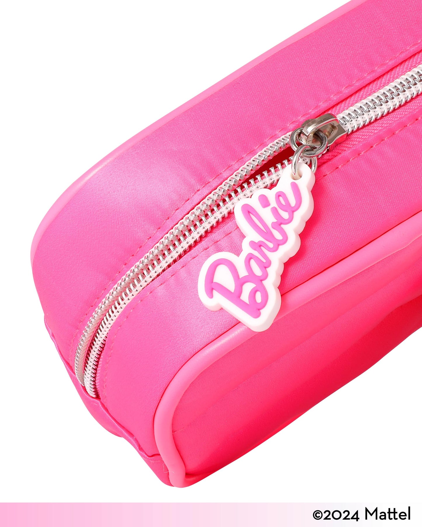 SALLY ROSE Barbie Pink Makeup Bag Official License, Quilted Camera Bag-Shape Pink Cosmetic Bag for Travel and Home, Cute Makeup Bags