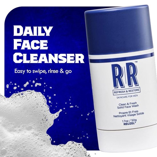 Reuzel Face Wash Stick - Hydrating & Cleansing Vegan Formula | 1.7 oz with Light Masculine Scent