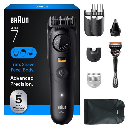 Braun Series 7 All-in-One Grooming Kit - Cordless Trimmer & Shaver for Men | Includes Gillette ProGlide Razor