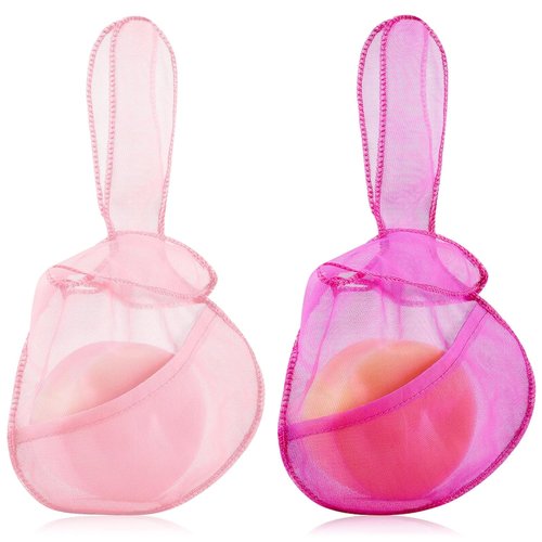 Nuanchu Shampoo Bar Holder Bag - Rabbit Shape Travel Soap Pouch | 2 Pcs Light Pink & Rose Pink