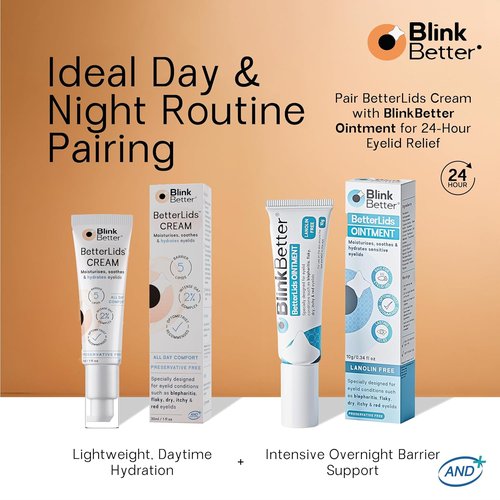 BlinkBetter BetterLids Eyelid Cream - Hydrate & Soothe Dry, Itchy Eyelids | Lightweight Formula with 3% Oat & Ceramides, 1 fl oz