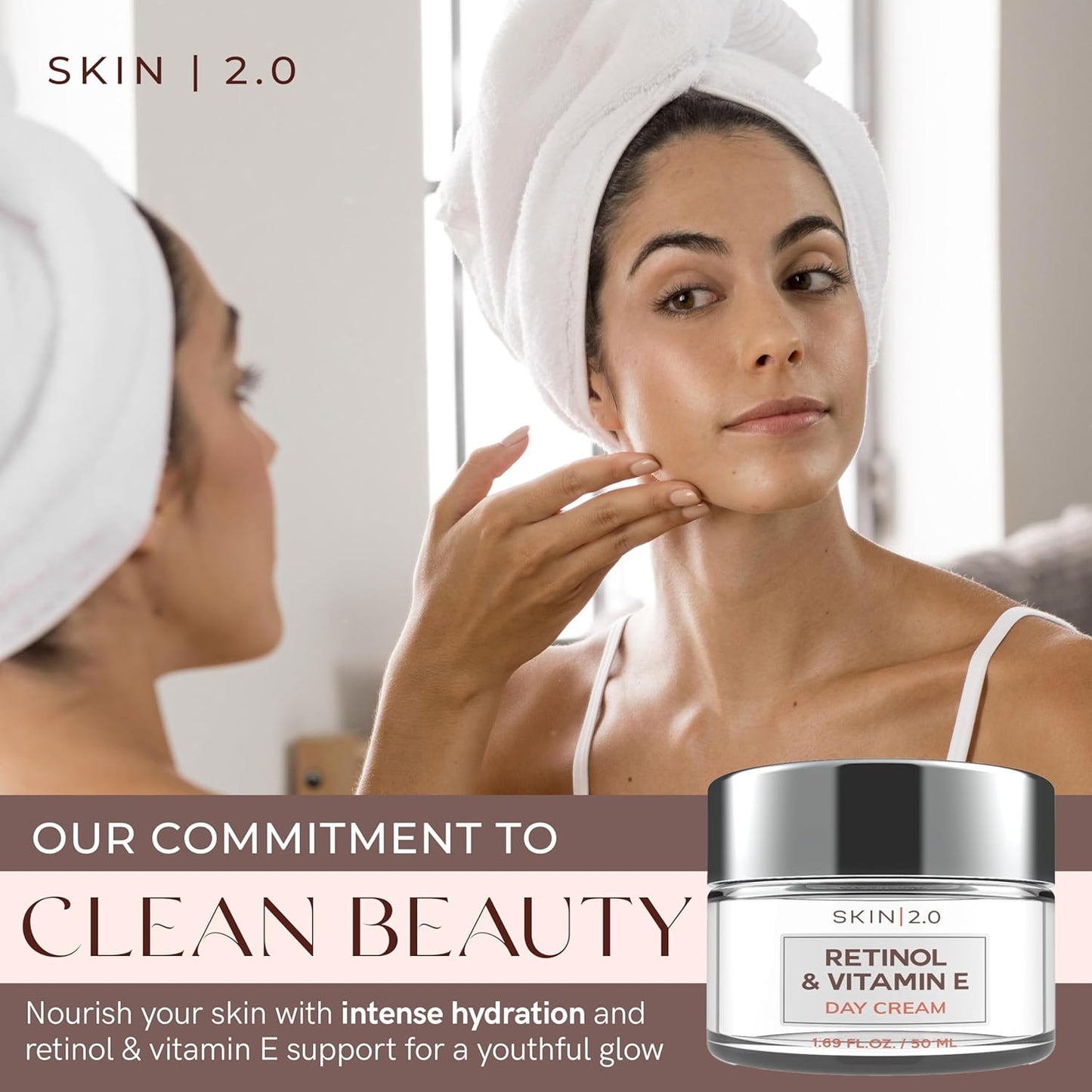 Vitamin C & Collagen Face Moisturizer - Dermatologist Tested, Anti-Aging, Skin Tightening - Brightening, Clean Beauty, Cruelty-Free, Korean Skincare for All Skin Types - 1.69 Fl oz