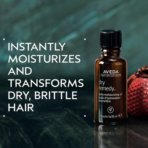 Aveda Dry Remedy Daily Moisturizing Oil - Instantly Hydrates Dry Hair | 90% Naturally Derived | Silicone-Free, 1 Fl Oz