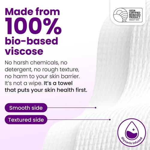 Clean Skin Club Healthy Aging Clean Towels® XL, Travel Pack, Smooths Fine Lines Wrinkles & Texture, Disposable Face Towels, Anti-Aging Dry Wipes, TSA-Approved Travel Essential, 10 Ct