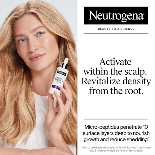 Neutrogena Hair Restore Serum - Advanced Growth Support Treatment with Micro-Peptide XP Complex | 1.7 fl. oz