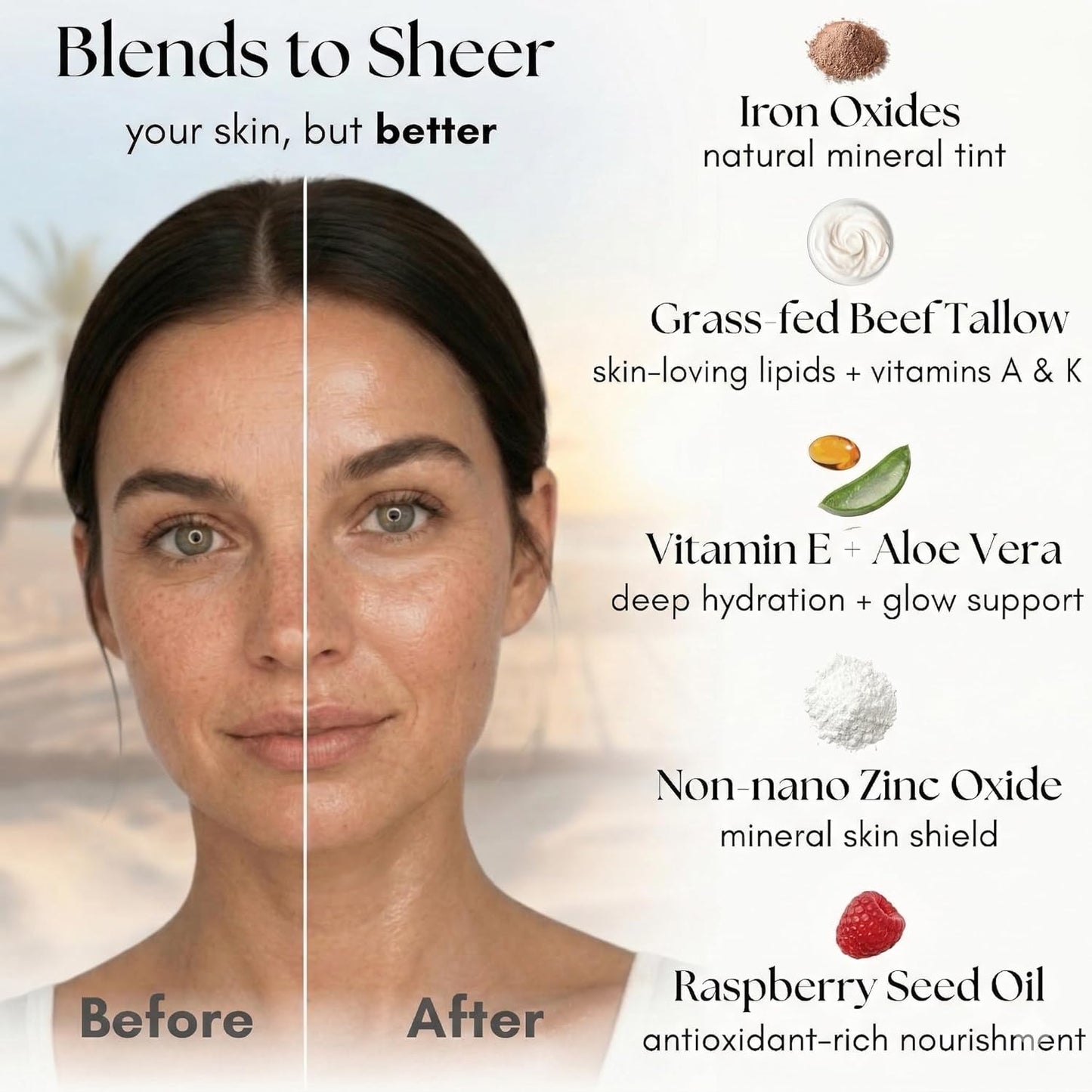 Skiennix Tinted Mineral Sun Balm - Chemical Filter-Free, Non-Toxic Zinc Formula, Made in USA