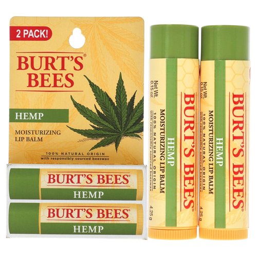 Burt's Bees Hemp Lip Balm - Moisturizing Formula for Soft Lips | Unisex 2 oz