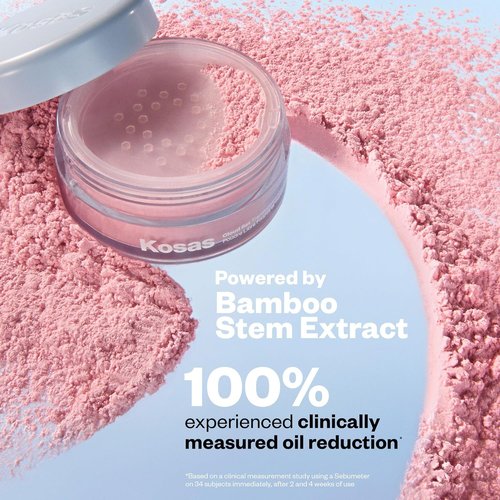 Kosas Cloud Set Loose Setting Powder - Talc-Free Translucent Powder for Oil Control | Ultra Sheer Peach