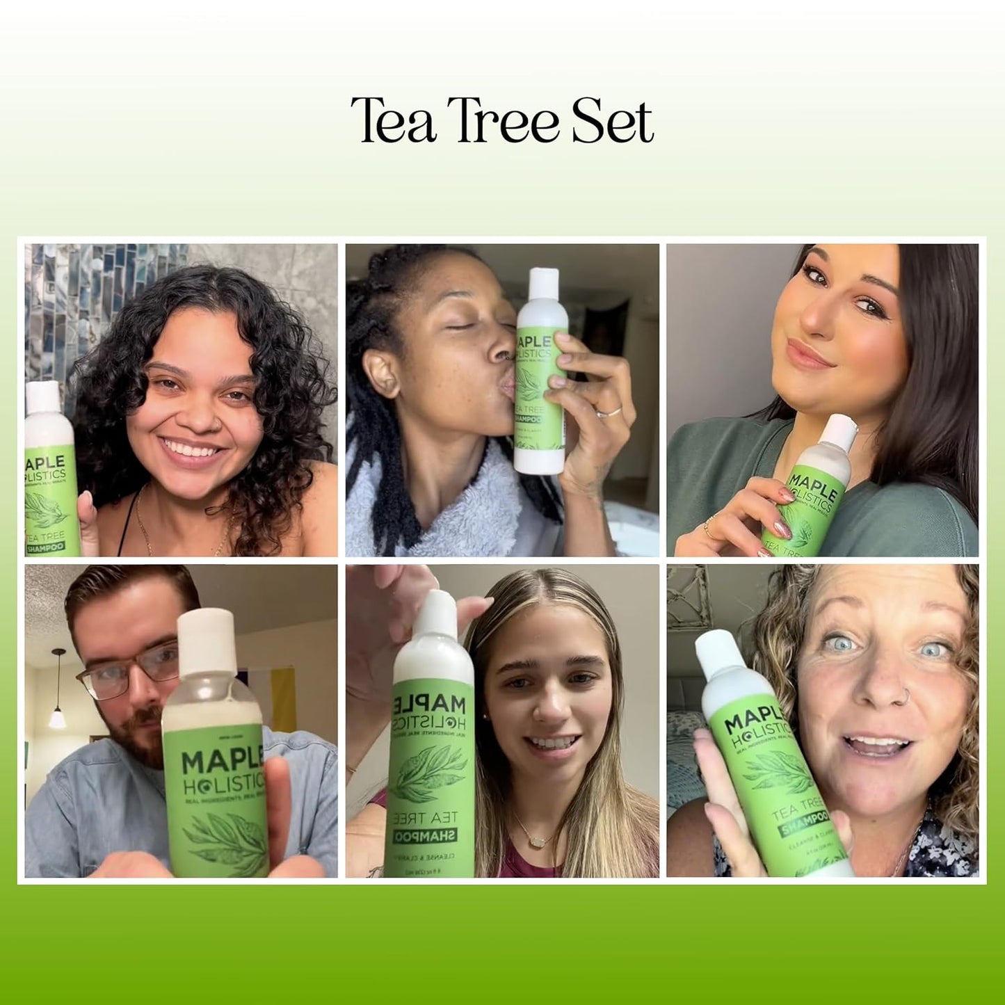 Tea Tree Shampoo and Conditioner Set | Sulfate-Free Clarifying Formula with Australian Tea Tree Oil - 8 Fl Oz