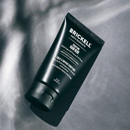 Brickell Men's Hair Styling Glue - All-Day Hold for Sculpting & Shaping Hair | 2 Ounce, Scented