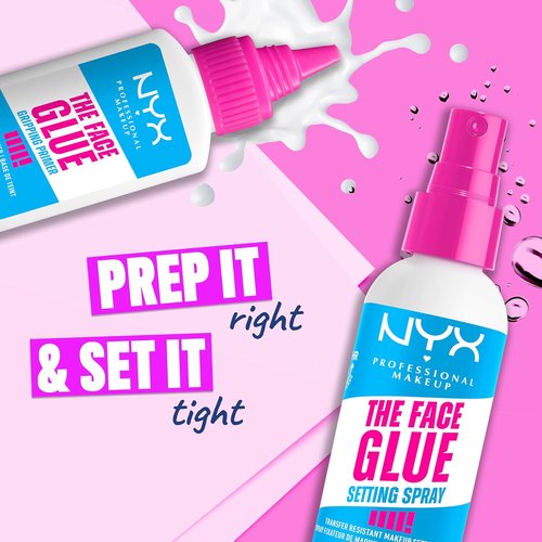 NYX Professional Makeup Face Glue Setting Spray - Transfer-Resistant & Waterproof | 24HR Makeup Wear