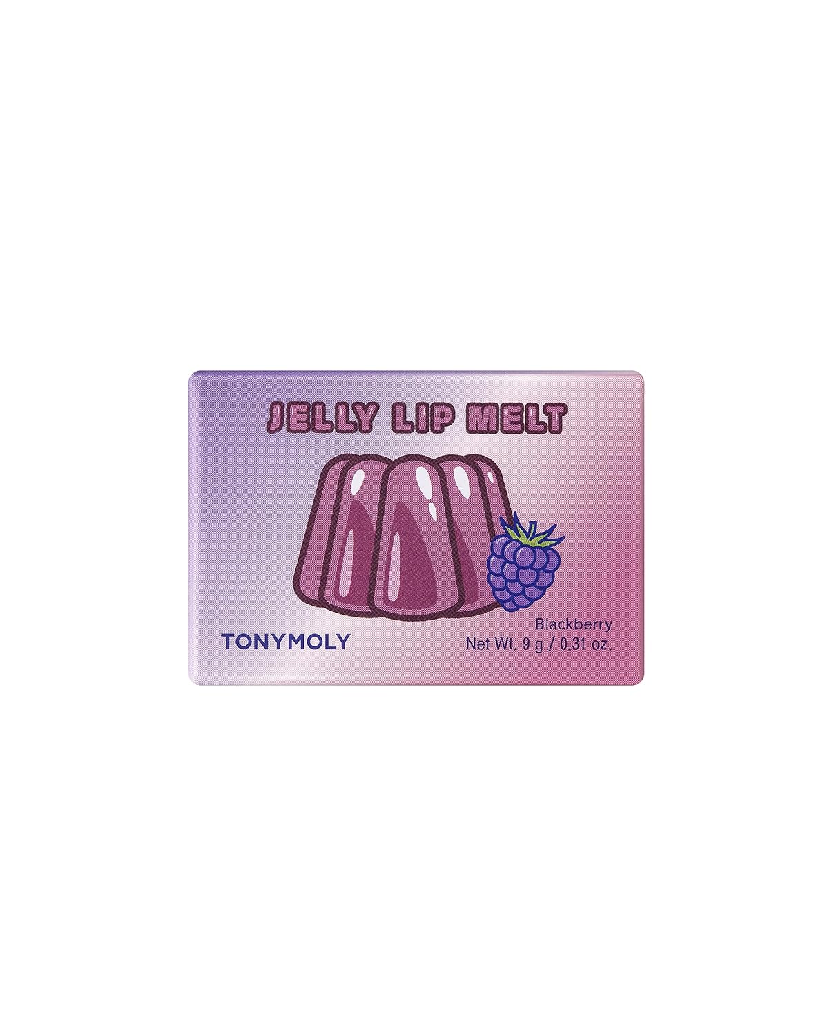 TONYMOLY Jelly Lip Melt, Moisturizing, Hydrating & Nourishing Lip Balm Treatment, Blackberry 0.31 oz.