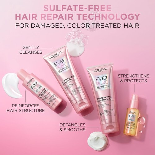 L'Oreal Paris EverPure Sulfate-Free Bond Repair Pre-Shampoo Treatment - 5.1 Fl Oz for Damaged Hair