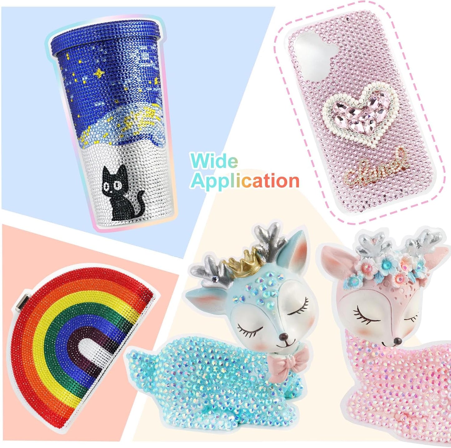 Bedazzling Kit with Resin Rhinestones, 32,000 pcs 40 Colors 3 mm Flatback Jelly Gems Bedazzler Set & B7000 Glue, DIY Nails, Shoes, Mugs, Books, Crafts & Diamond Art