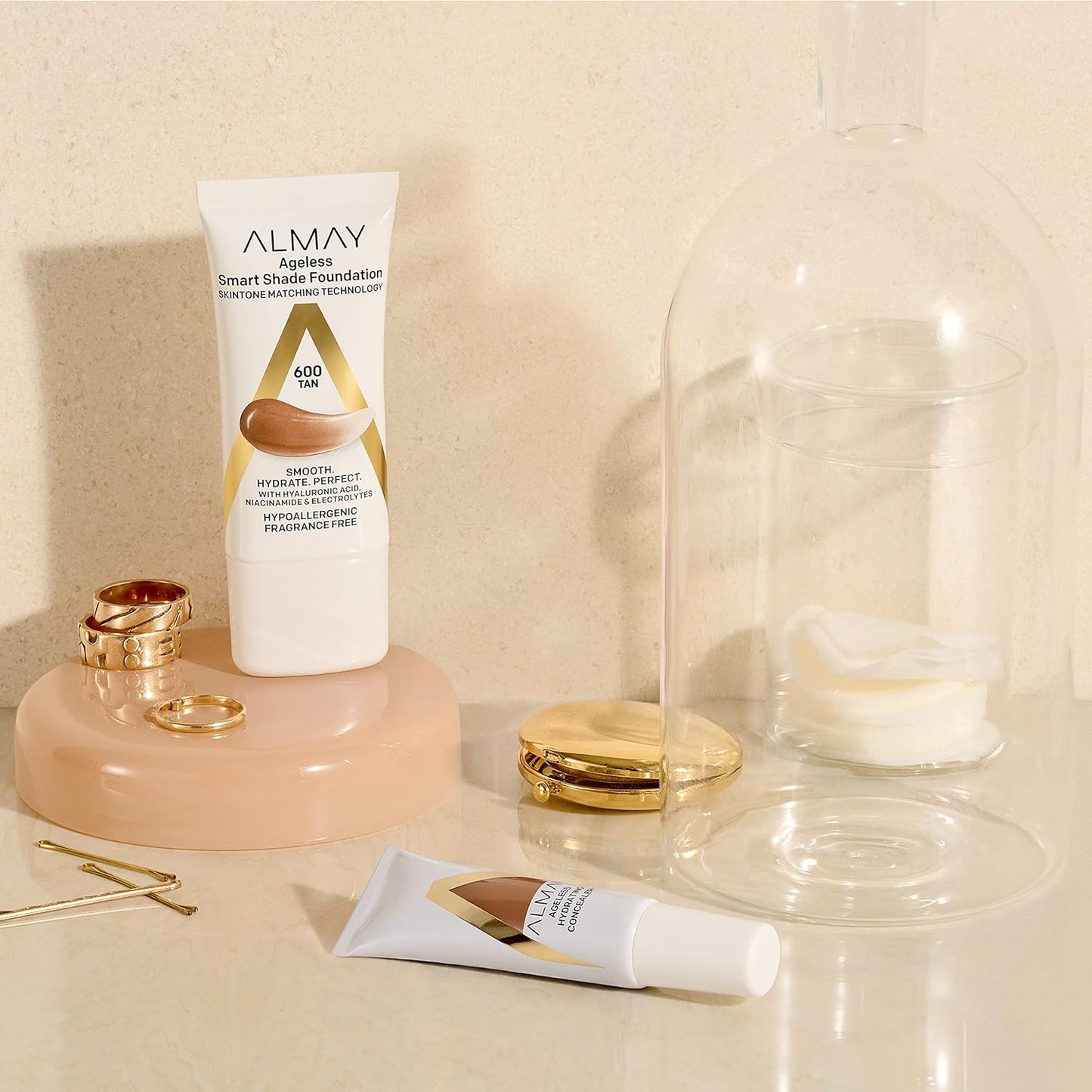 Almay Anti-Aging Foundation - Smart Shade Makeup with Hyaluronic Acid & Vitamin C, 800 Deep, 1 Fl Oz