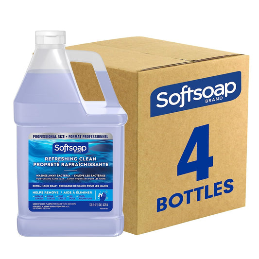 Softsoap Antibacterial Liquid Hand Soap - Refreshing Clean & Moisturizing - 1 Gallon (Pack of 4)