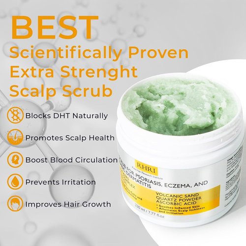 Regine Switzerland Anti-Fungal Pre-Shampoo Scalp Scrub - Soothes Psoriasis & Eczema | DHT Blockers & Tea Tree Oil
