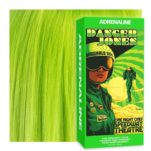 Danger Jones Semi-Permanent Hair Color - Adrenaline Neon Green for Vibrant, Long-Lasting Color