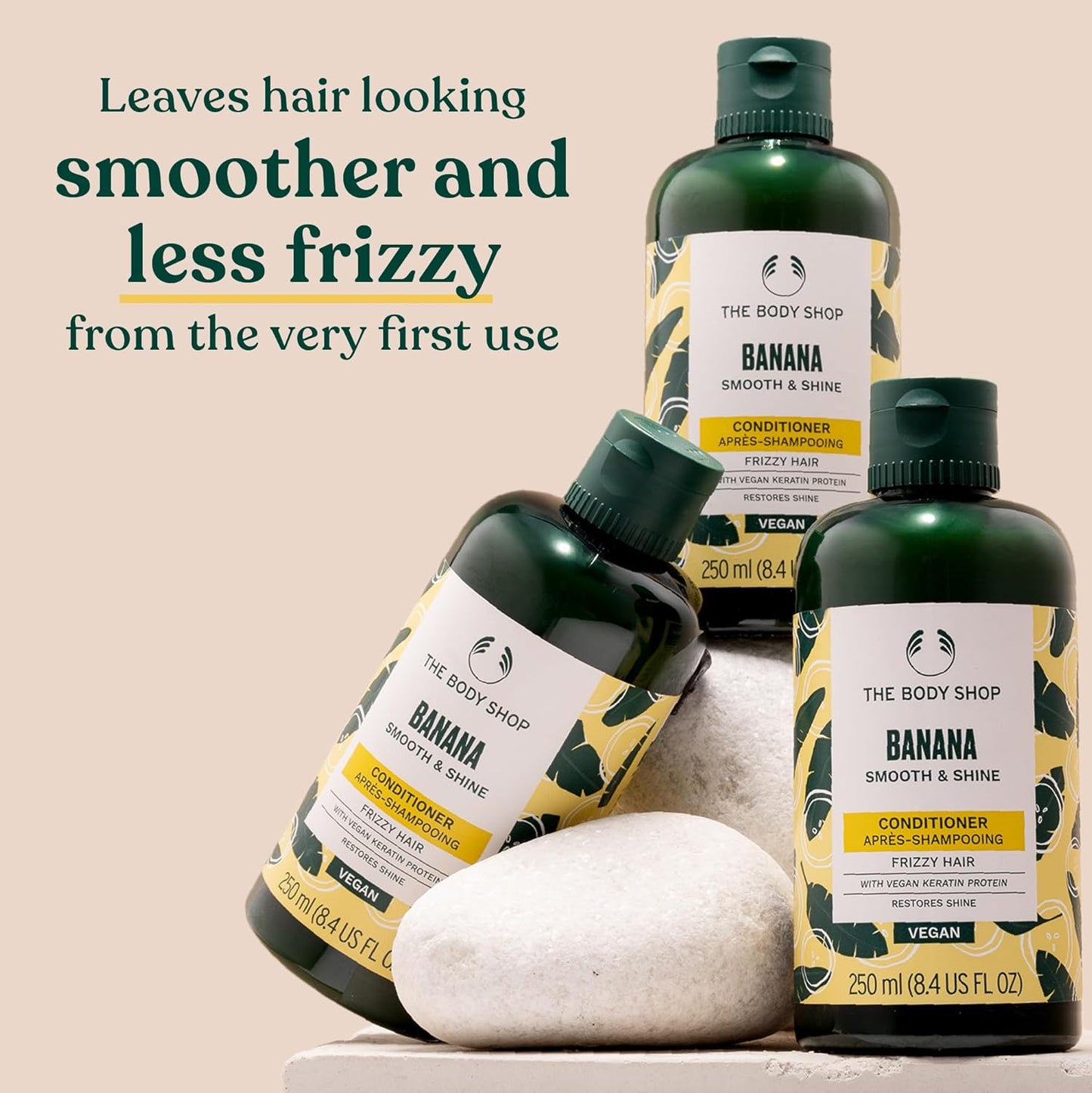 The Body Shop Banana Conditioner - Nourishing Formula for Soft, Shiny Hair | 8.4 Fl Oz