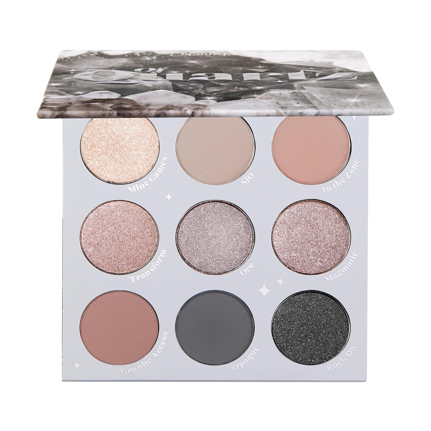 ColourPop Of Quartz Eyeshadow Palette - High-Pigment Neutral Taupe Shades with Metallic & Matte Finishes (0.3 oz)