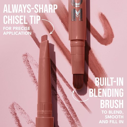 BUXOM Power Line Lip Liner - Long-Lasting Waterproof Pencil with Peptides & Vitamin E - Matte Finish
