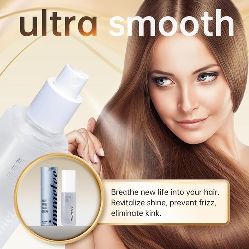 Immetee Antifrizz Hair Spray - Instant Straightening & Frizz Control | Silky Smooth & Moisturizing (150ml)