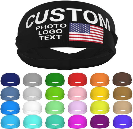 Skiennix Custom Sports Headband - Personalized Moisture-Wicking Sweatband | Unisex, Breathable Design