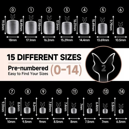 UNA GELLA Toe Nail Tips 312 Pcs Square Round Full Cover Fake Toe Nails Press On Clear 15 Sizes Pre-shape Soft Gel Toe Nail Tips Double Matte Acrylic Toenails for Nail Extensions DIY Home Nail Salon