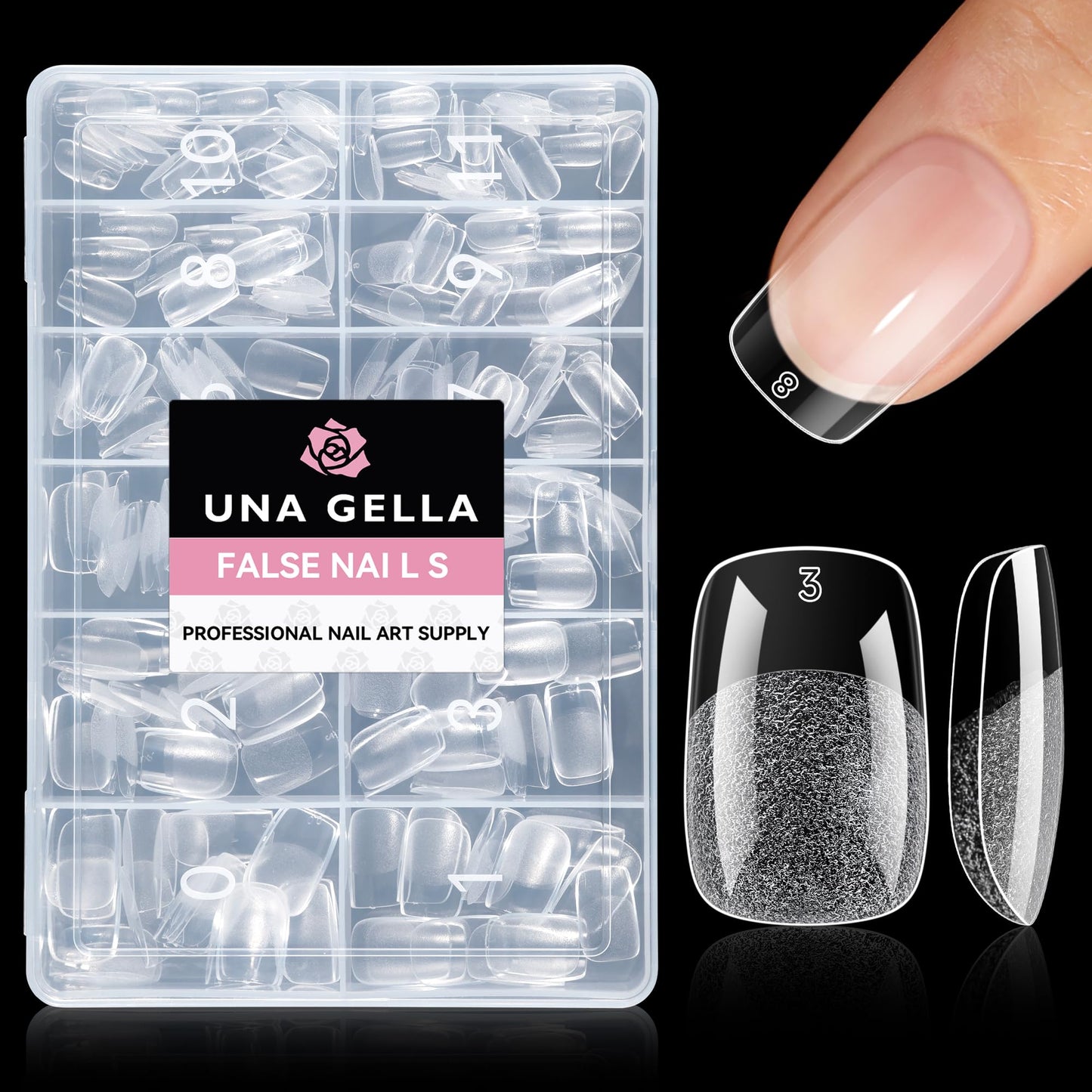 UNA GELLA GEL NAIL TIPS FOR ACRYLIC NAIL TIPS SOFT GEL TIPS