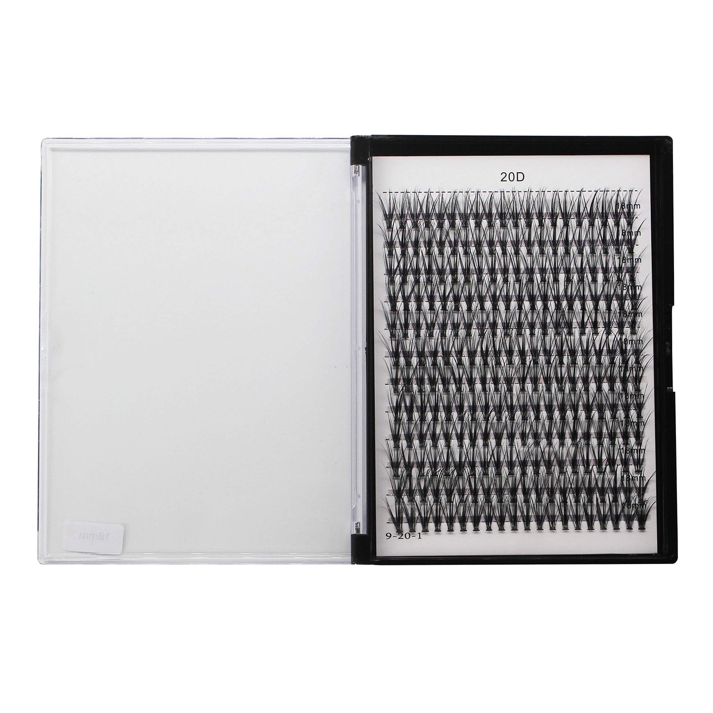 Bodermincer 240pcs 20D D Curl Lashes Clusters Professional Makeup Individual Cluster Eye Lashes (20D-D Curl-22mm)