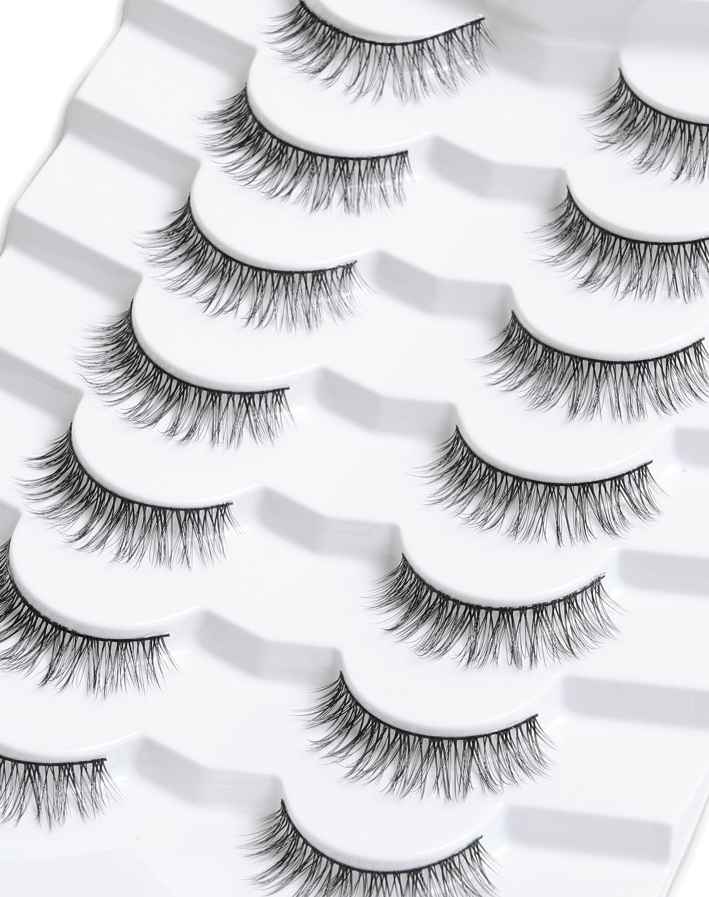 Onlyall Lashes Mink False Eyelashes Natural Wispy Lashes Soft Faux Mink Lashes Fluffy False Lashes DK72