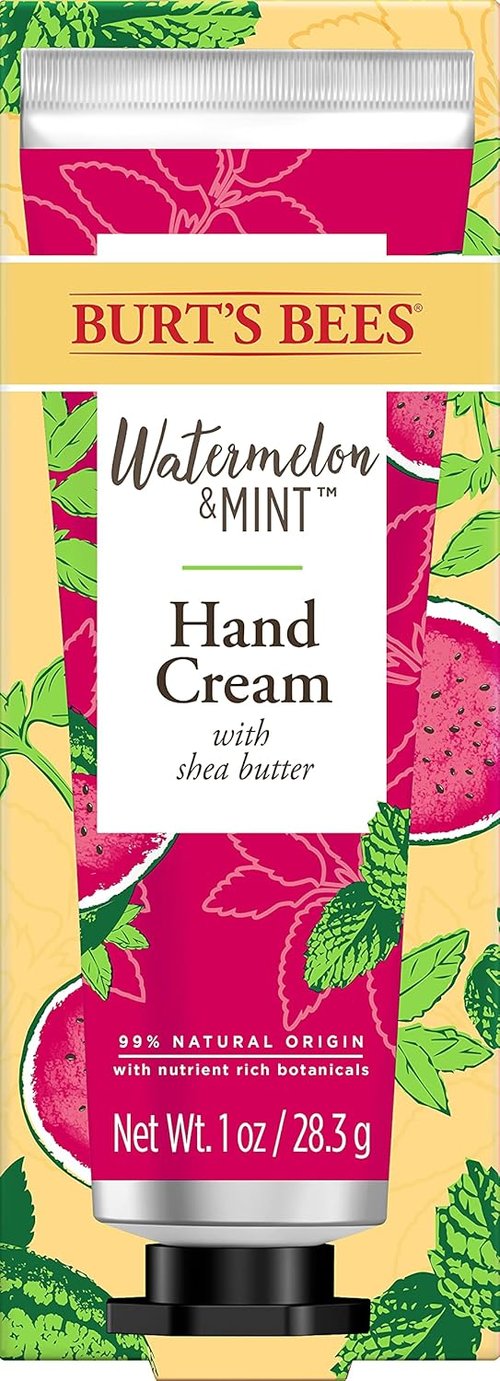 Burts Bees Hand Cream - Refreshing Watermelon & Mint Scent | 1 Oz Moisturizer