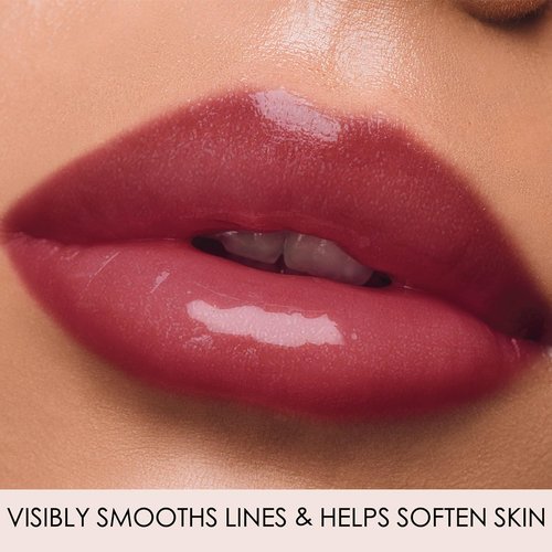 LONDONTOWN Plush Shine Lip Gloss - Deep Hydrating Flushed Pink Tint | Non-Sticky Conditioning Balm
