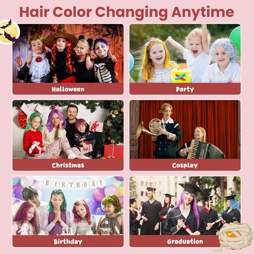 Hansuby Temporary Black Hair Color Wax - Washable Styling Mud for Kids & Teens | Perfect for Cosplay & Halloween