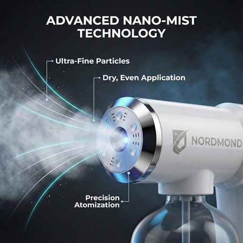 Disinfectant Fogger Machine by Original - Professional Sanitizer Sprayer with ULV Atomizer & Nano Steam Gun - Rechargeable Blue Light V2