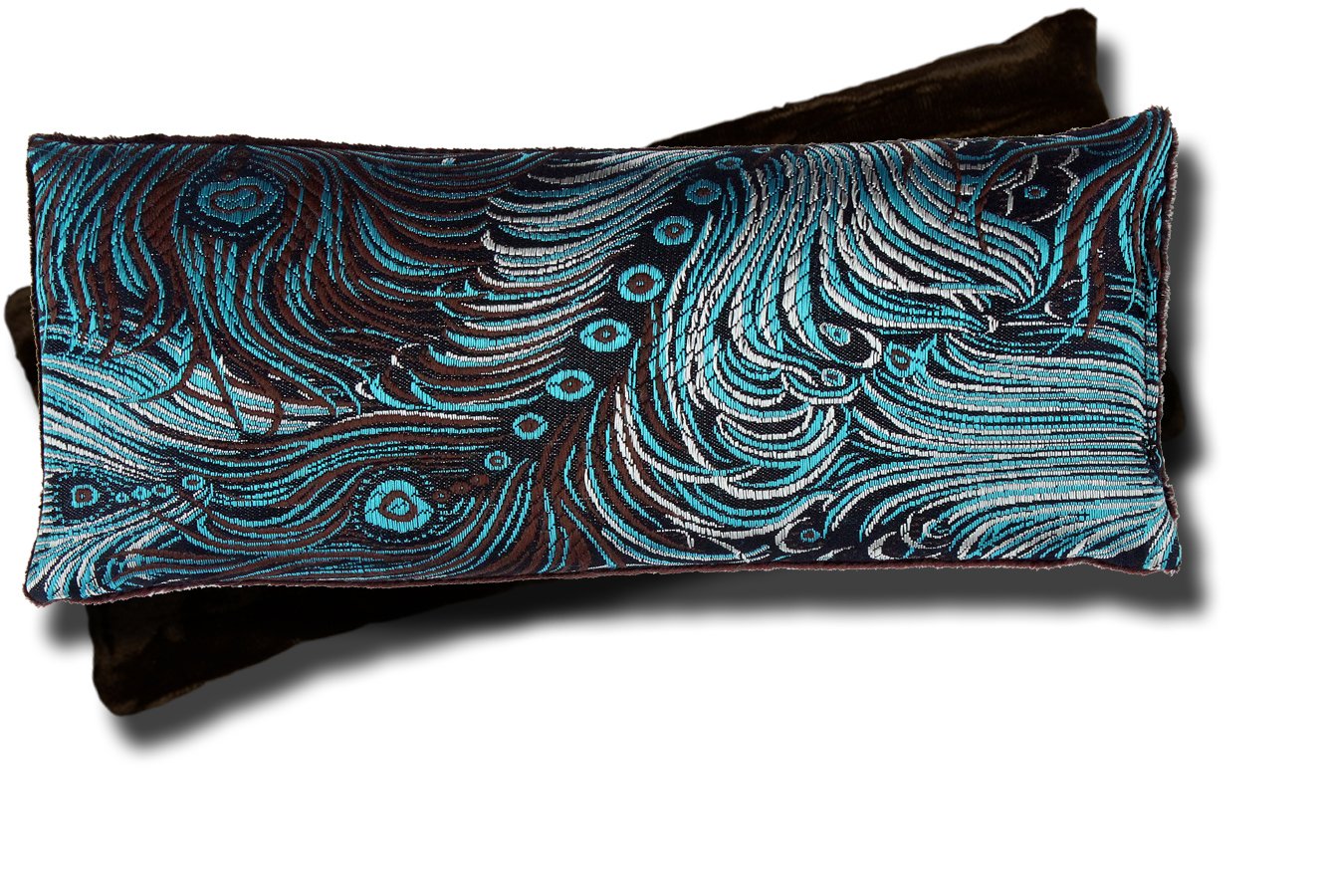 Candi Andi Handmade Luxe Serenity Eye Pillow - All-Natural Flaxseed & Lavender Scented – Weighted Eye Mask for Yoga, Meditation, Hot & Cold Therapy - Dark Turquoise - TEPL-DT