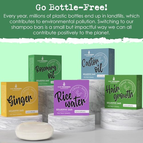 Rosemary Oil Shampoo Bar - Eco-Friendly Hair Growth Solution | Color Safe, pH Balanced, USA Made