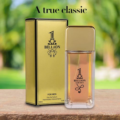 NovoGlow 1 Billion Eau De Toilette Spray - Casual Daily Cologne for Men | 3.4 Oz Bottle - Perfect Gift for Any Occasion
