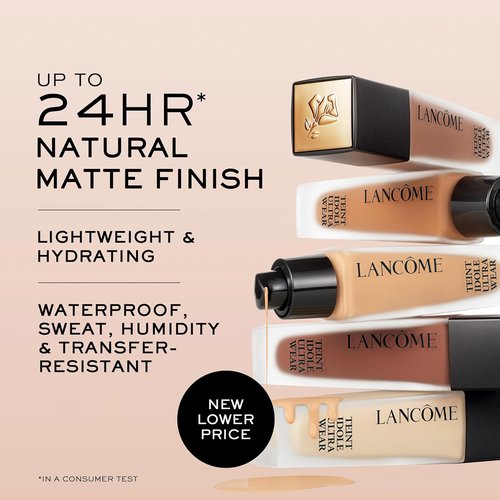 Lancôme Teint Idole Ultra Wear Foundation - Longwear, Natural Matte Finish, Medium-Full Coverage, Waterproof