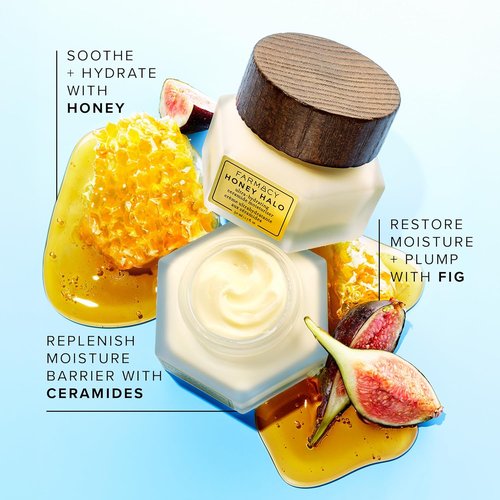 Farmacy Ceramide Face Moisturizer - Honey Halo Ultra Hydrating Formula with Buckwheat Honey & Ceramides - Restores Skin Barrier & Replenishes Dryness (50ml)