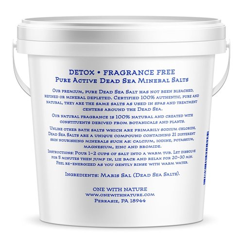 Dead Sea Spa 100% Pure Mineral Bath Salt - 5Lb Frag-Free Relaxation & Skin Nourishment